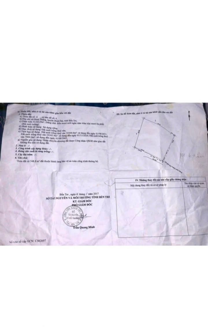 Đất nền Bình Thắng, Bình Đại, Bến Tre 40.000m² - Cơ hội đầu tư hấp dẫn!