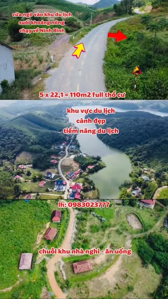 Lô đất mặt tiền khu du lịch Thành Minh Thạch Thành 110m² - Tiềm năng đầu tư lớn!