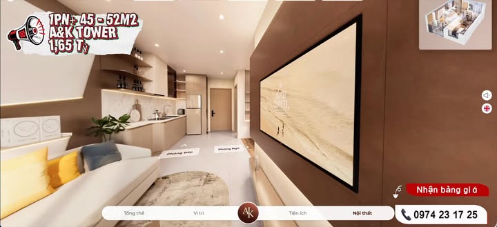 Căn hộ A&K Tower An Phú 48m² giá 1.65 tỷ - Sở hữu ngay hôm nay!