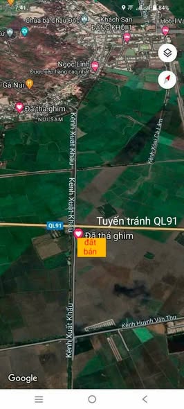 Đất nền 3000m² mặt tiền đường Kênh Xuất Khẩu, Châu Đốc - Giá 1.2 tỷ, thương lượng ngay!