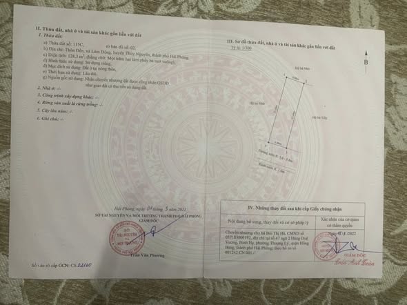 Đất nền Thủy Nguyên 128m² giá 3.99 tỷ - Đầu tư sinh lời ngay!