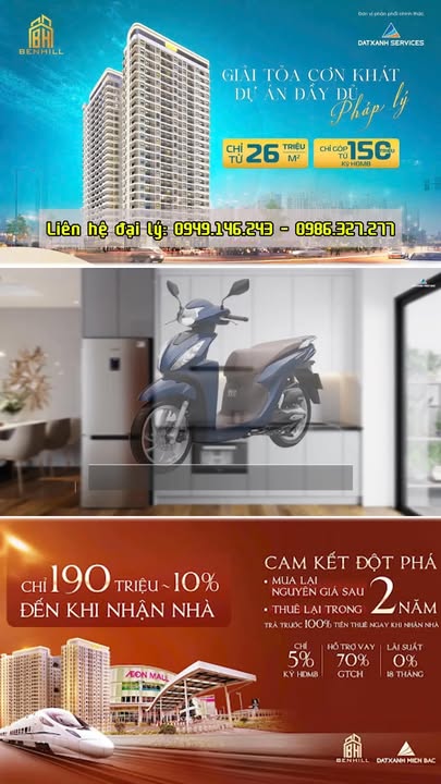 Căn hộ 1PN Chung cư Benhill Thuận An 37m² giá 230 triệu - Đầu tư sinh lời cao!