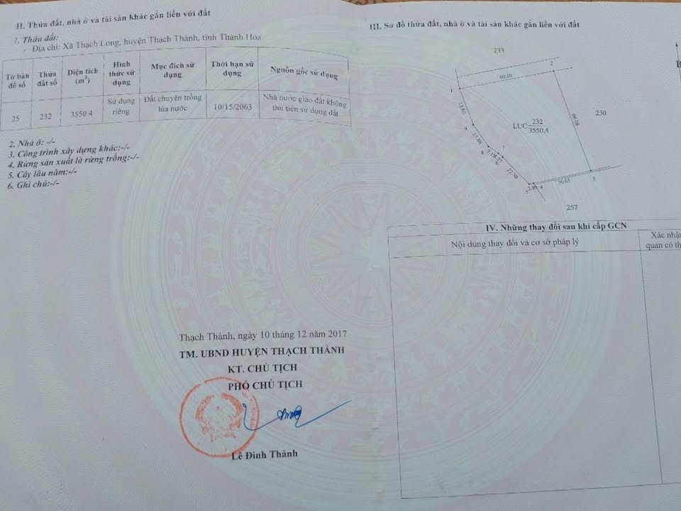 Khu trang trại 3550m² tại Thạch Long, Thạch Thành - Sẵn sàng vào ở chỉ 589 triệu!