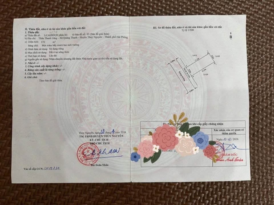 Đất biệt thự tại phường Quảng Thanh, Thủy Nguyên, Hải Phòng 172m² - Giá chỉ 5 tỷ!