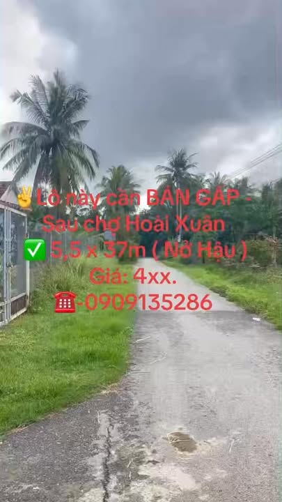 Đất nền Hoài Xuân 203m² giá 400 triệu - Bán gấp, nở hậu!