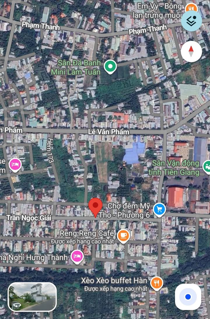 Đất mặt tiền đường Trần Ngọc Giải, Mỹ Tho 223m² giá 4 tỷ - Cơ hội đầu tư hấp dẫn!