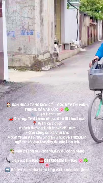 Nhà 2 tầng kiên cố tại Vạn Lộc, Thanh Hóa 92m² - Vị trí góc đẹp, thỏa thuận giá!