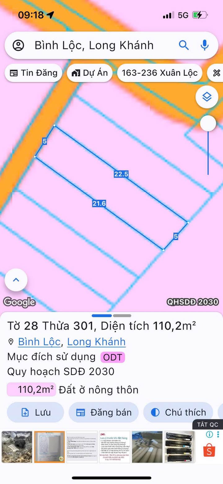 Đất nền Bình Lộc Long Khánh 105m² giá 840 triệu - Đầu tư sinh lời ngay!