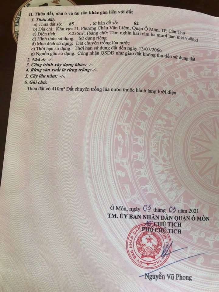 Đất nông nghiệp 8.235m² tại Ô Môn - Tiềm năng tăng giá cao!