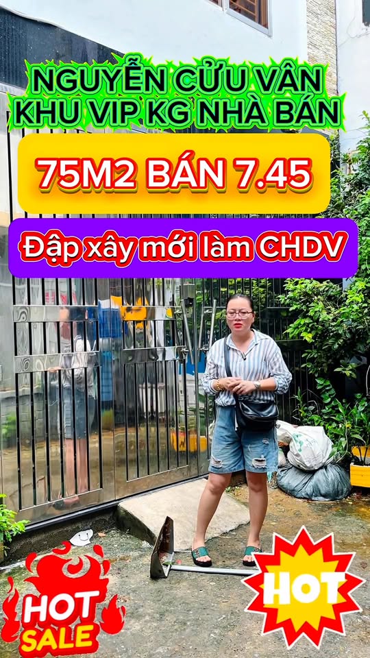 Nhà riêng đường Nguyễn Cửu Vân, Bình Thạnh 75m² giá 7.45 tỷ - Sẵn sàng vào ở ngay!
