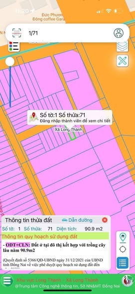 Đất thổ cư 100% tại xã Long Thành 90m² giá 2.75 tỷ - Vị trí trung tâm tiện ích hoàn hảo!