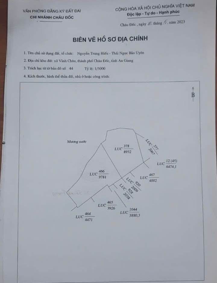 Đất nền 18 công tại xã Vĩnh Châu, Châu Đốc - Giá 3.15 tỷ, chính chủ thương lượng!
