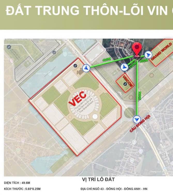 Đất lô góc 2 mặt tiền Đông Hội, Đông Anh 49.6m² giá 5 tỷ - Cơ hội đầu tư tuyệt vời!