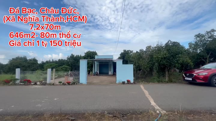 Nhà cấp 4 Đá Bạc, Châu Đức 646m² giá 1.15 tỷ - Dọn vào ở ngay!