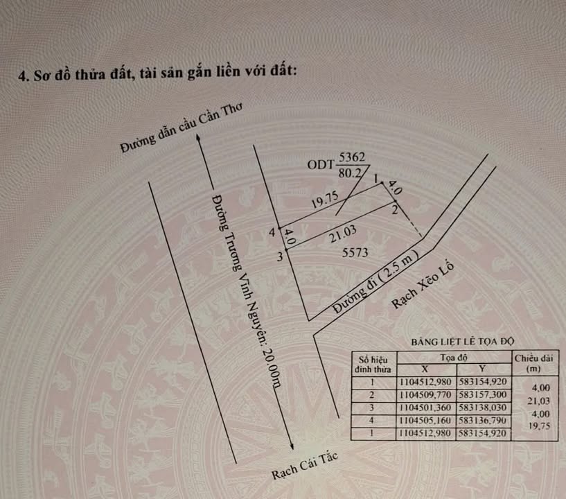 Đất Thổ Cư Cái Răng 80m² giá 1 tỷ - Đầu tư sinh lời ngay!