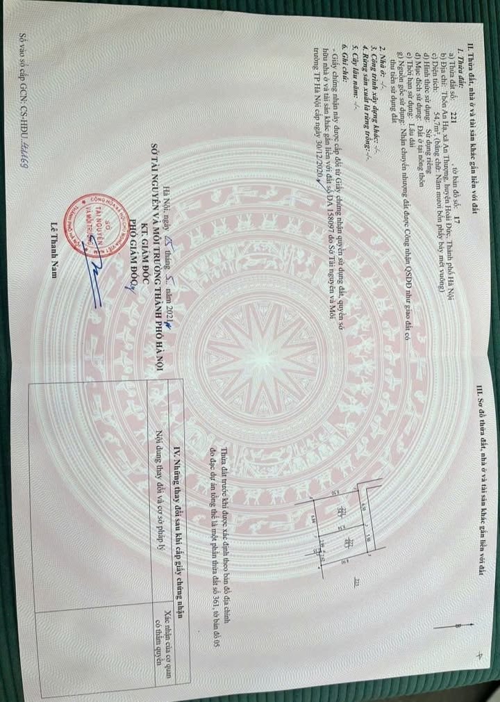 Đất thổ cư An Thượng Hoài Đức 55m² giá 4 tỷ - Vị trí đẹp, đầu tư sinh lời!