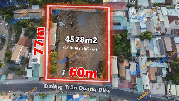 Đất mặt tiền Trần Quang Diệu, Dĩ An 4578m² giá 65 tỷ - Cơ hội đầu tư hiếm có!
