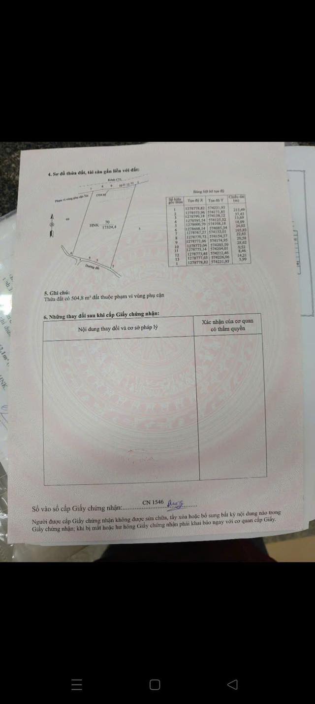 Đất nền 17,000m² tại khu phố 4, thị trấn Tân Châu - Giá 3 tỷ, thương lượng nhẹ!