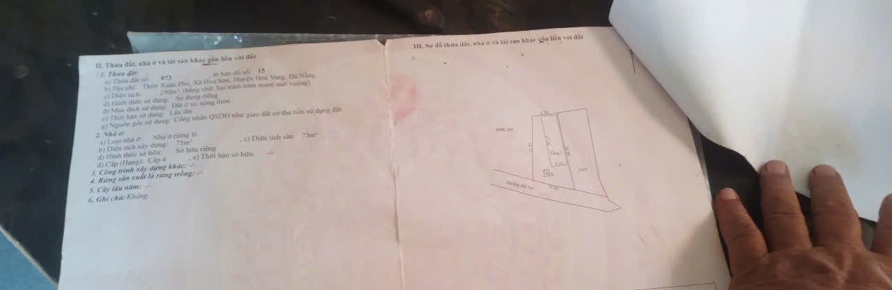 Đất nền xã Hòa Sơn, huyện Hòa Vang 250m² giá 2.3 tỷ - Cơ hội đầu tư hấp dẫn!