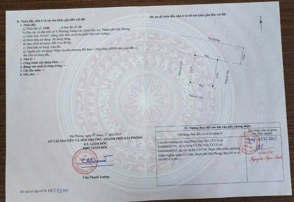 Đất nền Tràng Cát Hải An 43m² giá 2 tỷ - Mặt đường chính, đầu tư sinh lời!