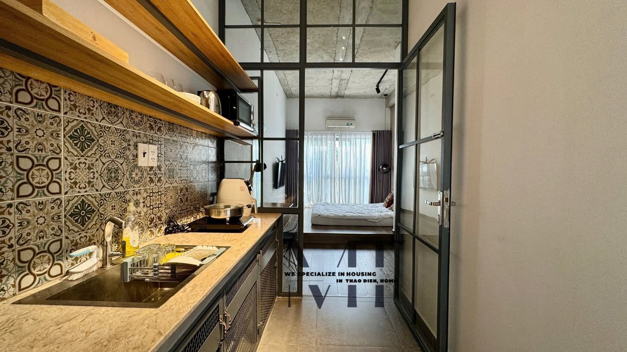 Căn hộ dịch vụ 1 phòng ngủ Thảo Điền 30m² giá 12 triệu - Nhiều ánh sáng tự nhiên!