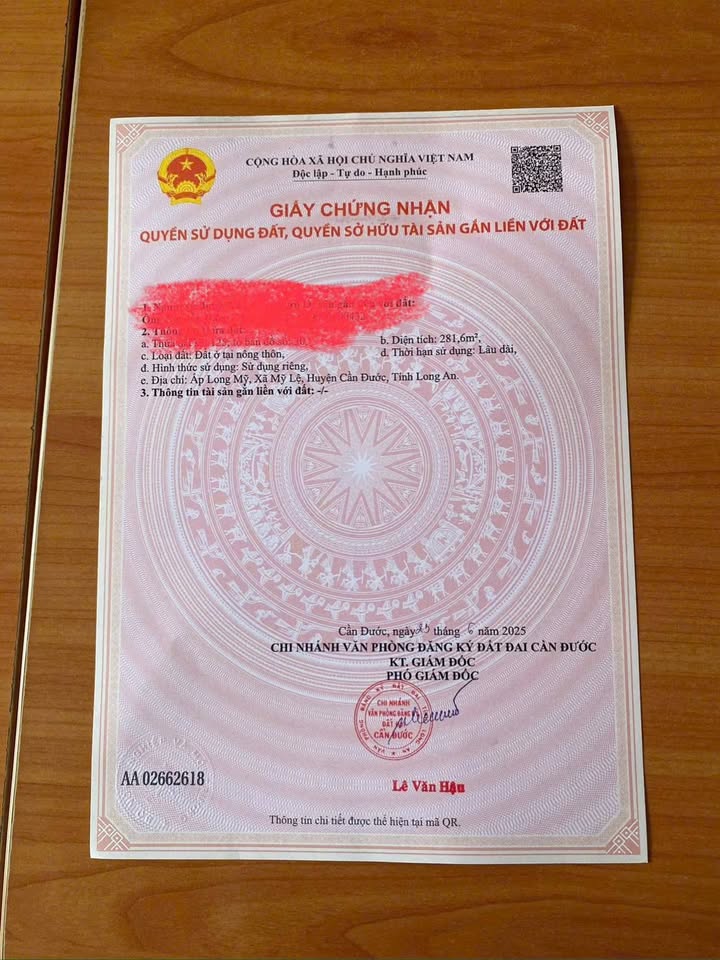 Đất thổ cư 532m² Cần Giuộc giá 10 tỷ - Mặt tiền Quốc lộ 50, thích hợp xây xưởng