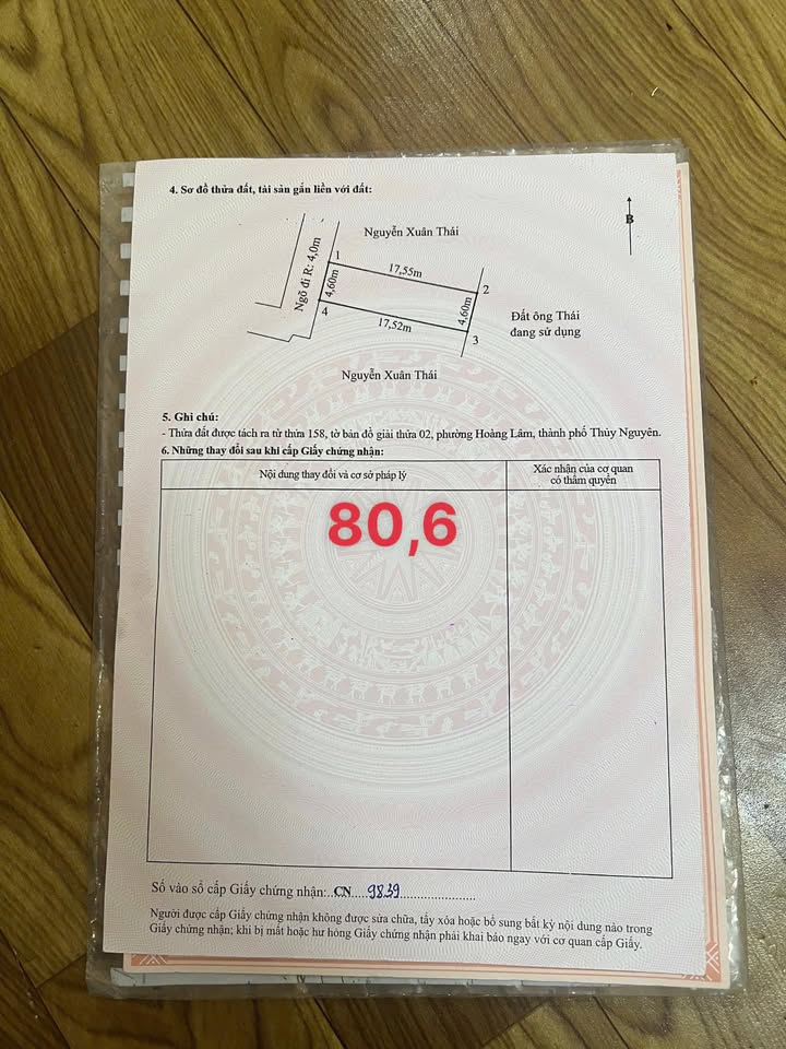 Đất nền 80m² tại thôn Hầu, Lâm Động, Thủy Nguyên - Ô tô đỗ cửa, giá tốt!