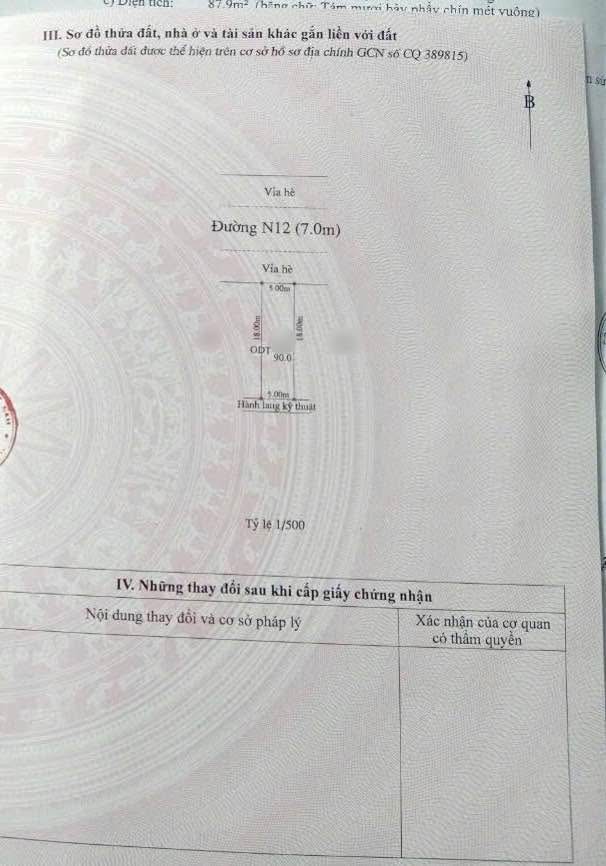 Đất nền Tân Hiệp, Tân Uyên 90m² giá 1.7 tỷ - Cơ hội đầu tư hấp dẫn!