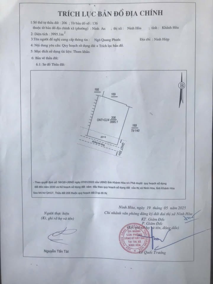 Đất thổ cư Ninh Ích 3995m² giá chỉ 5.193 tỷ - Pháp lý rõ ràng, thương lượng chính chủ!