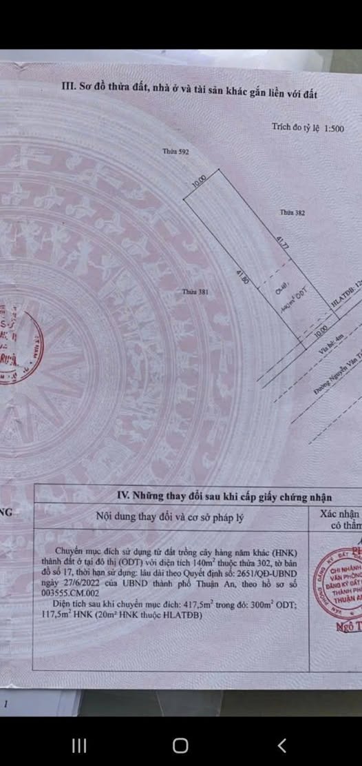 Nhà mặt tiền Nguyễn Văn Tiết, Lái Thiêu 4170m² - Đầu tư sinh lời ngay!