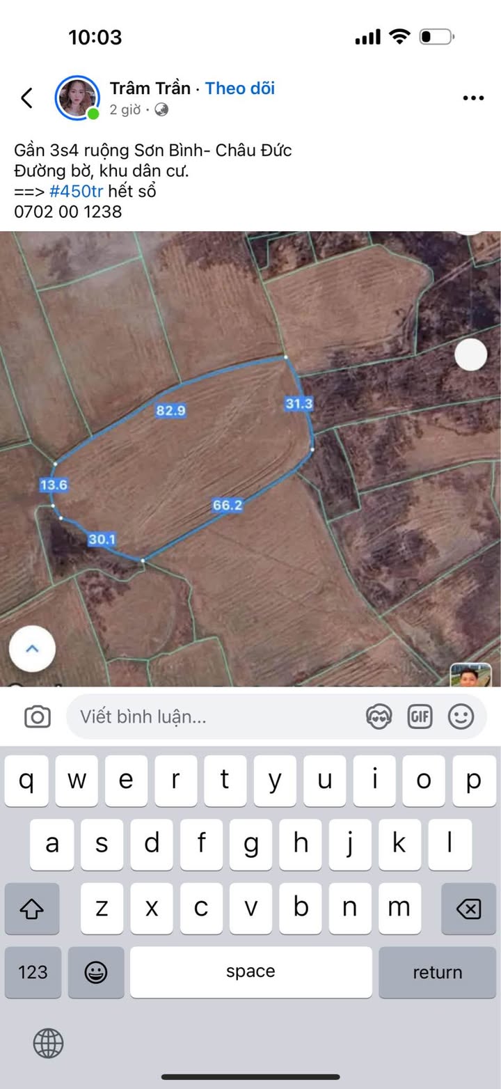 Đất nền 14544m² Sơn Bình, Châu Đức - Giá 450 triệu, Sổ đỏ chính chủ!