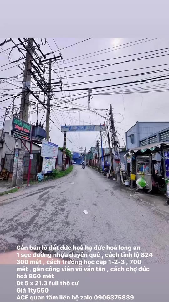 Đất nền Đức Hòa Hạ 106m² giá 1.55 tỷ - Vị trí thuận lợi, đầu tư sinh lời!