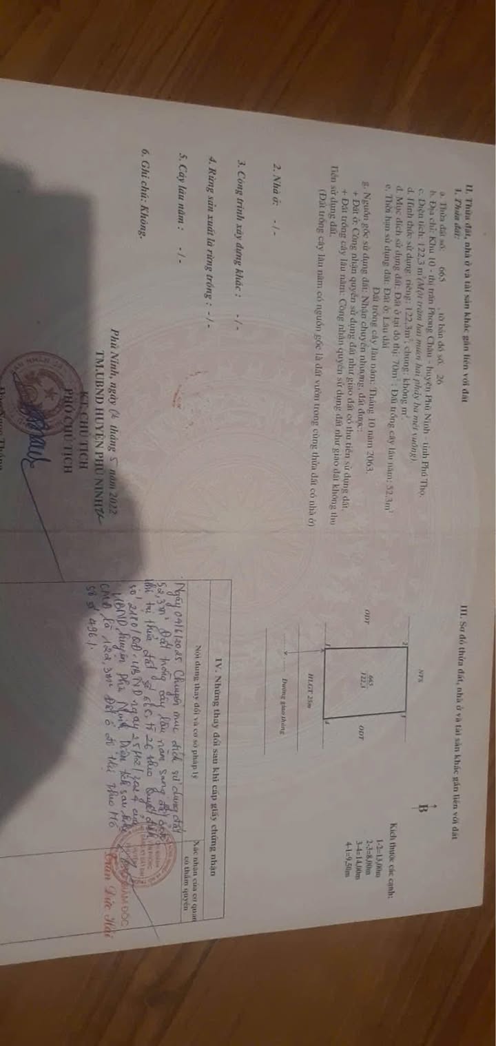 Bán đất chính chủ Phú Nham, Phù Ninh 122,3m² chỉ 2,691 tỷ - Sổ đỏ chính chủ, đầu tư sinh lời!