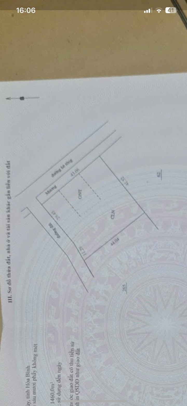 Đất thổ cư Phú Thành Lạc Thủy 1760m² giá 3.52 tỷ - Cơ hội đầu tư giá tốt!