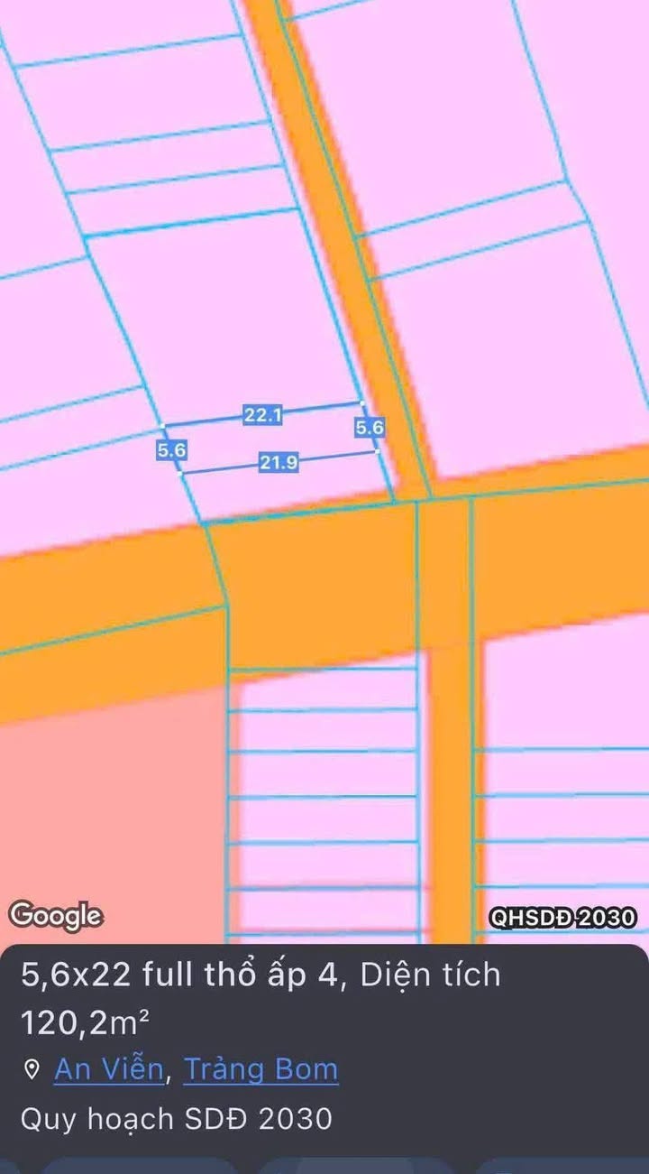Đất nền An Viễn, Trảng Bom 123m² giá 900 triệu - Sổ đỏ chính chủ, đầu tư sinh lời!