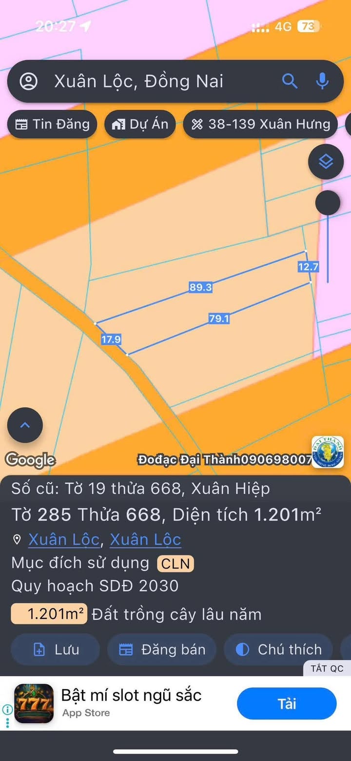 Đất nền Xuân Hiệp 1200m² giá 1.1 tỷ - Sổ hồng chính chủ, gần cao tốc!