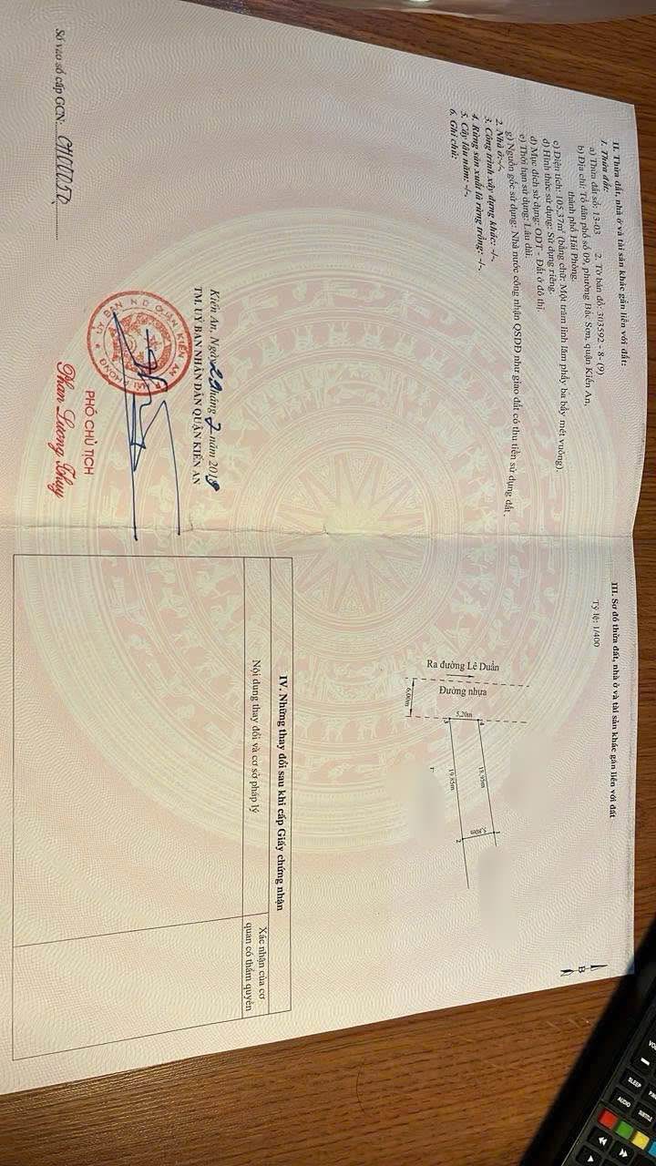 FrontHouse đường Bắc Sơn Kiến An 105m² giá 1.1 tỷ - Sổ hồng chính chủ!