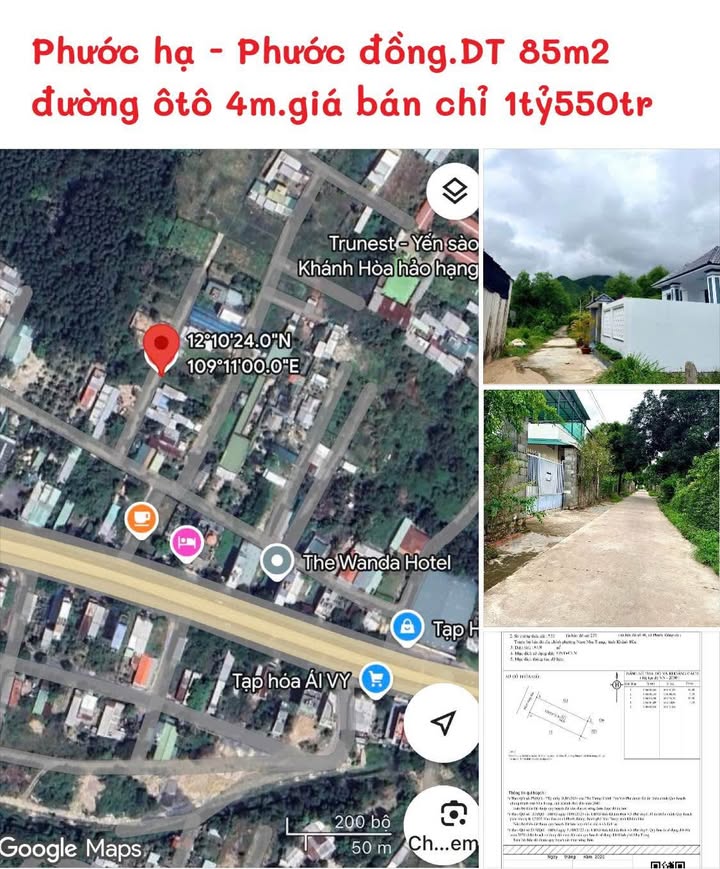 Đất nền Phước Hạ, Nha Trang 85m² giá chỉ 1.55 tỷ - Cơ hội đầu tư hiếm có!