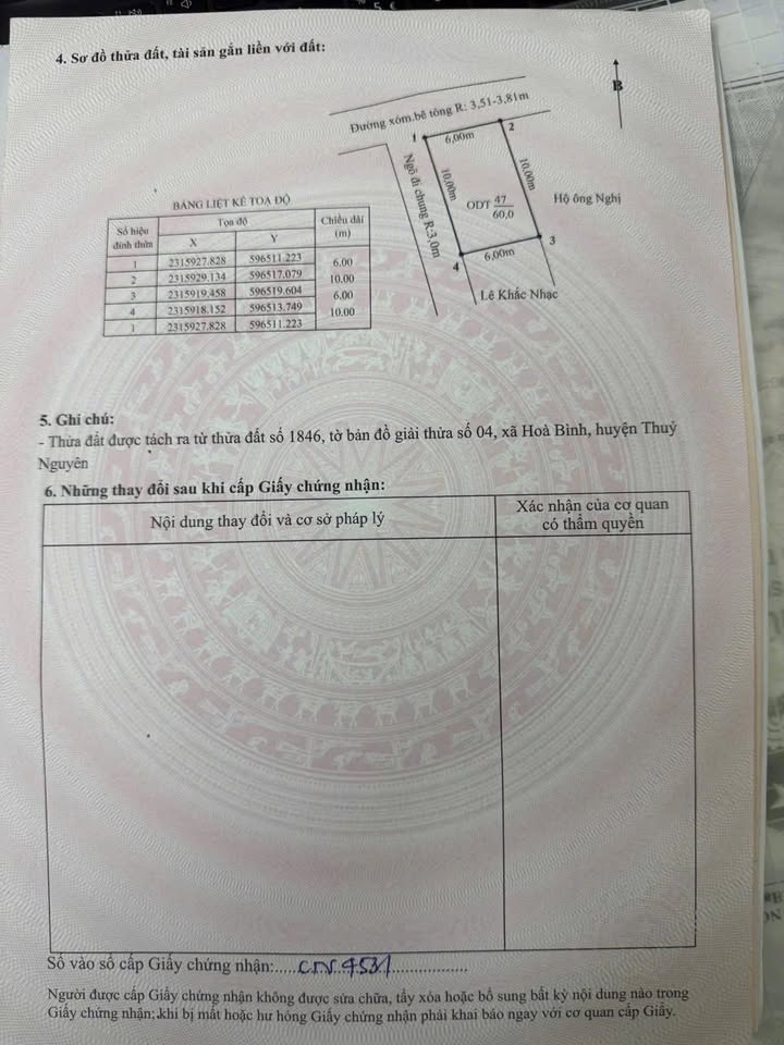 Đất thổ cư Hòa Bình, Thủy Nguyên 60m² giá 1 tỷ - Đường thông ô tô vào tận nơi!