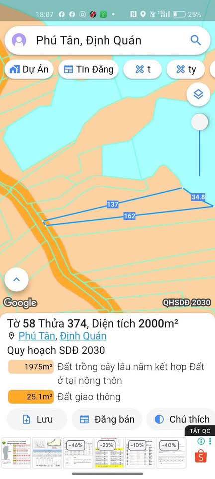 Đất nền 720m² tại Phú Tân, Định Quán giá 470 triệu - Sổ đỏ chính chủ