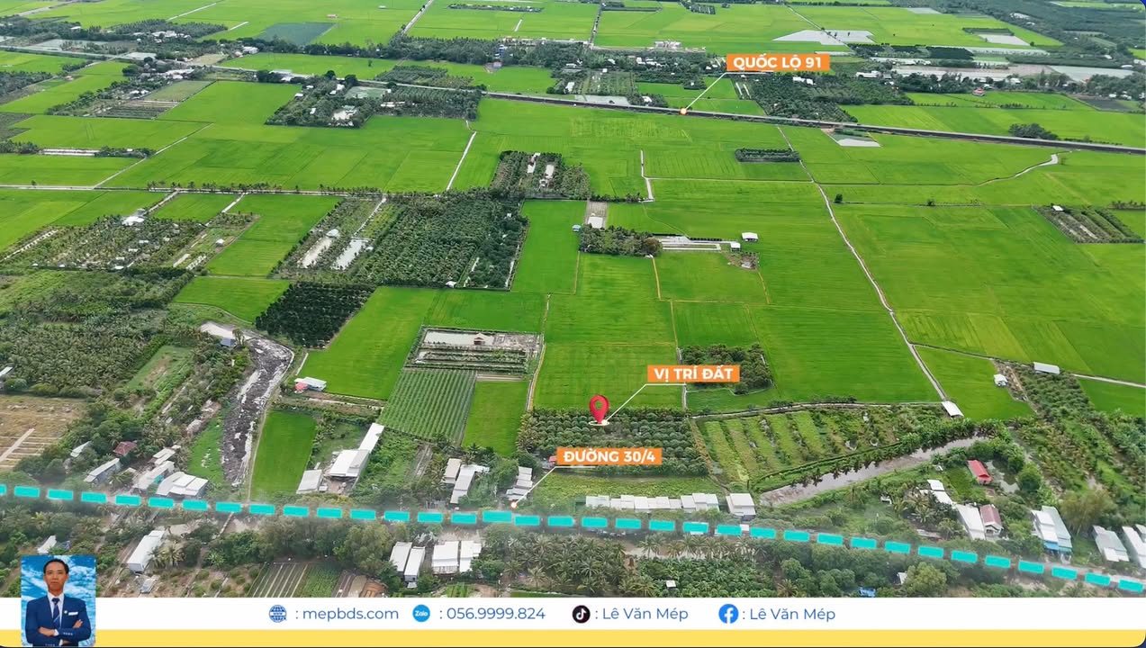 Đất vườn 3,6 công tại Châu Đốc - Giá chỉ 3,42 tỷ - Đầu tư sinh lời ngay!