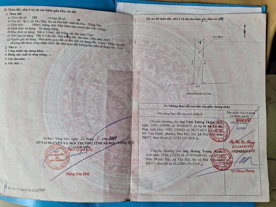 Lô đất 126m² ngang 6m mặt tiền đường Phú Mỹ - Tóc Tiên, giá hấp dẫn!