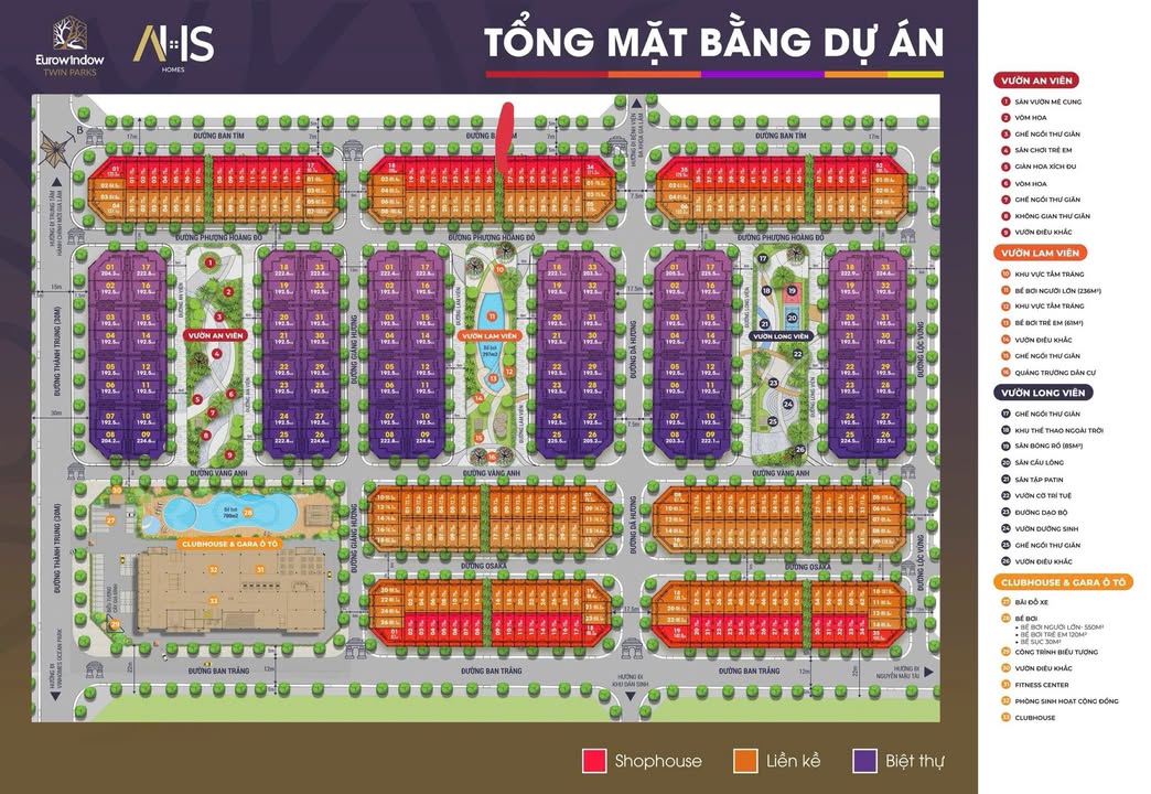 Nhà liền kề Eurowindow Twin Park Gia Lâm 75m² giá 20 tỷ - Kinh doanh đắc địa!