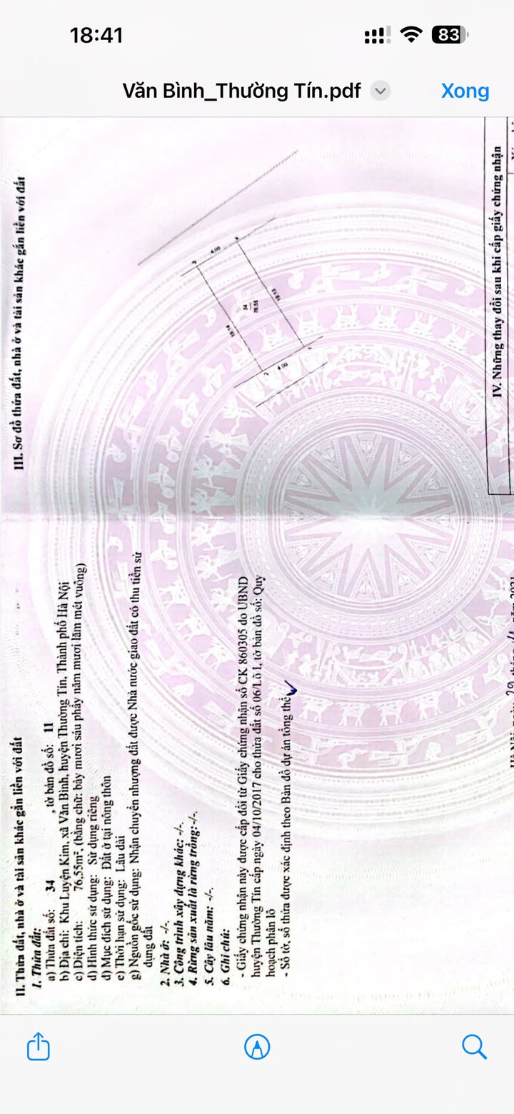 Đất nền Thường Tín 76m² giá 7.8 tỷ - Đường rộng, vị trí đắc địa!