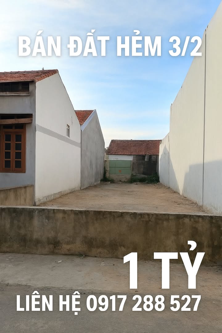 Đất hẻm 3/2 Phú Thạnh, Tuy Hòa 108m² giá chỉ 1 tỷ - Cơ hội đầu tư hấp dẫn!