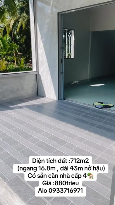 Đất nền 712m² tại xã Châu Bình, huyện Giồng Trôm, giá chỉ 880 triệu - Căn nhà cấp 4 chính chủ!