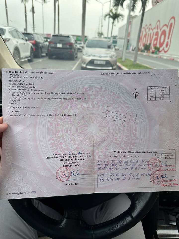 Lô đất tại Bùi Thị Xuân, Vĩnh Yên 98m² giá 3.2 tỷ - Đầu tư sinh lời ngay!