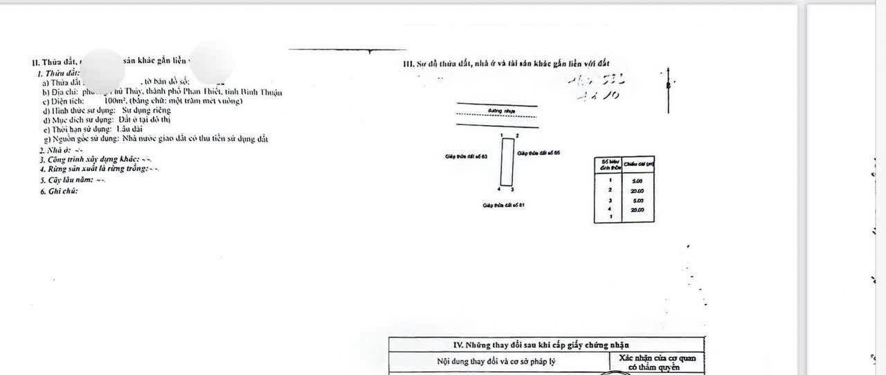 Đất thổ cư 100m² mặt tiền Lê Đại Hành, TP Phan Thiết - Đầu tư sinh lời tốt!