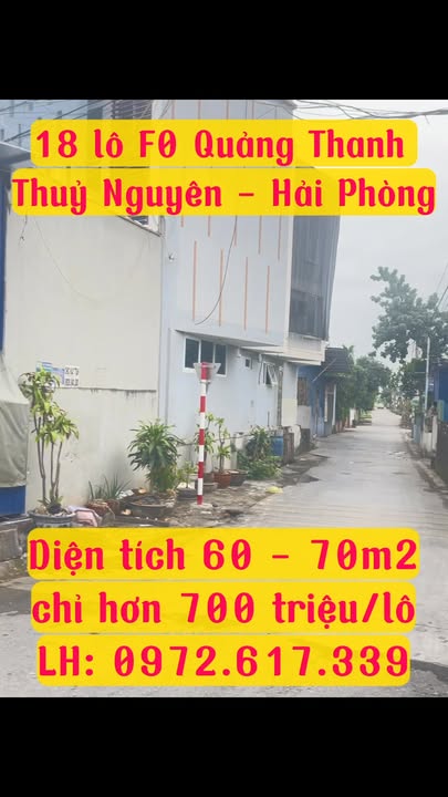 Đất nền Quảng Thanh, Thủy Nguyên 65m² giá 700 triệu - Sổ hồng trao tay!