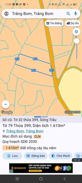 Đất nền mặt tiền chợ số 9, Trảng Bom, Đồng Nai 6400m² giá 2.25 tỷ - Đầu tư sinh lời!